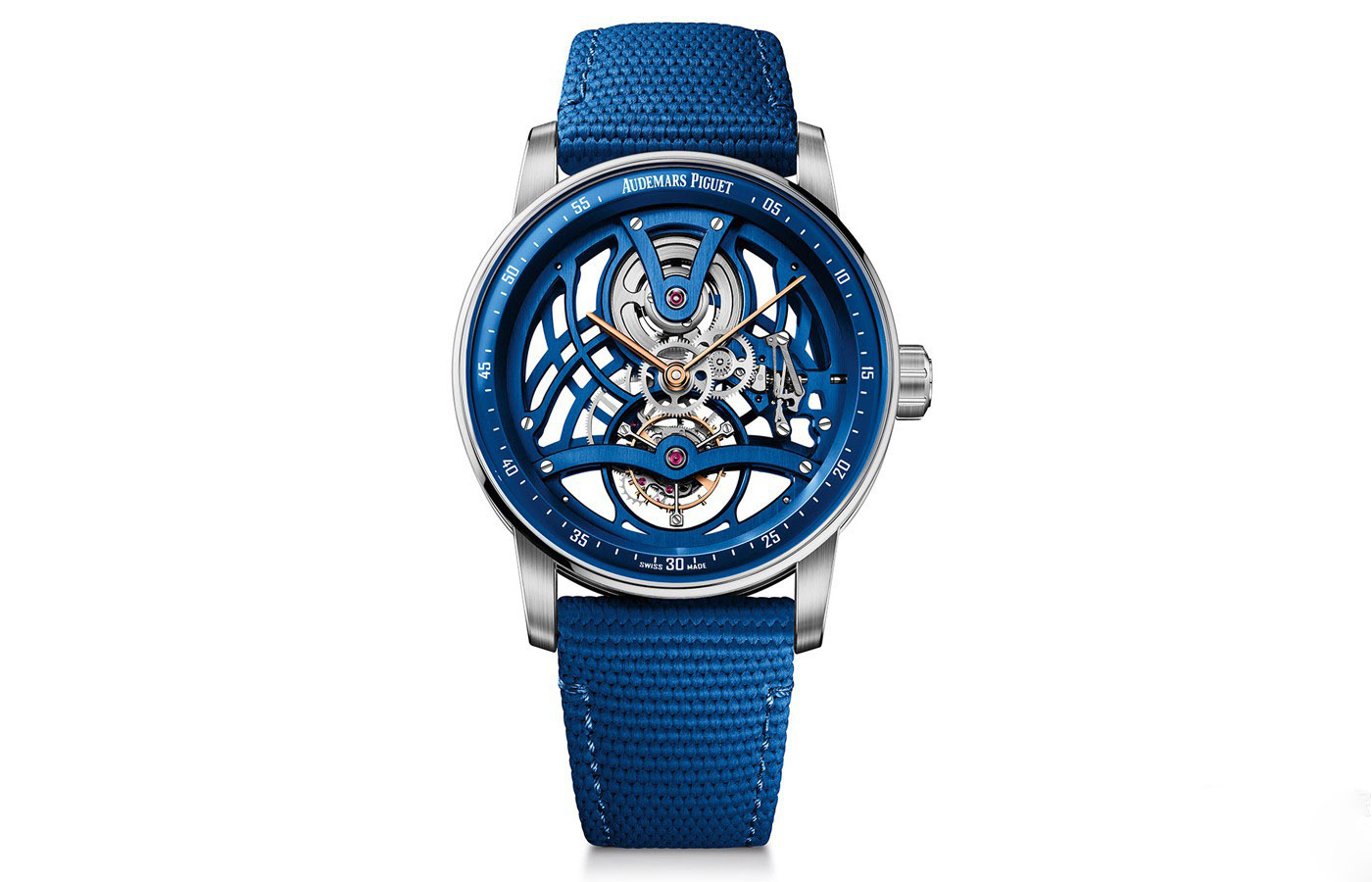 爱彼推出CODE 11.59系列镂空陀飞轮蓝色陶瓷腕表